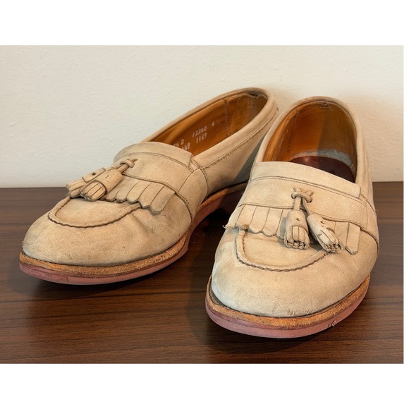 Allen Edmonds Other - Allen Edmonds Newport Tan Suede Tassel Kiltie Loafers Mens 9.5 D Shoes Moc Toe